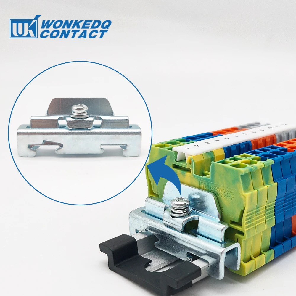 Клеммная колодка E/FE-2 зажимное устройство оцинкованное 10 шт. сталь фиксированная