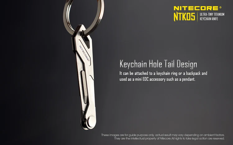 Nitecore NTK05 Мини Многофункциональный складной ультратиновый титановый брелок нож охотничий лагерь Рыбалка Открытый инструмент