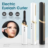 electric heated eyelash curler usb rechargeable electric heated eyelash long lasting ironing eyelash curler beauty makeup tool