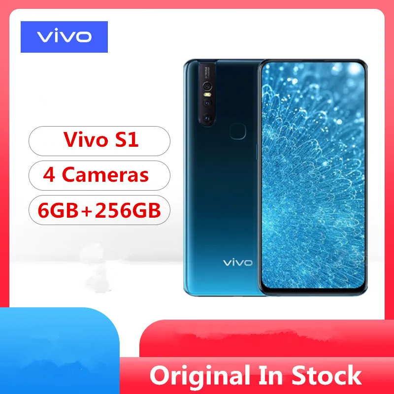 Vivo S1 4G LTE мобильный телефон Helio P70 Android 9,0 6,5" 2340X1080 6 ГБ ОЗУ 256 Гб ПЗУ 24,8 МП отпечаток пальца