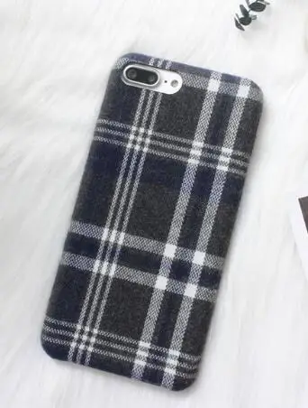 Gimfun осенний теплый плюшевый чехол в клетку для Iphone Xsmax простой тканевый мягкий чехол из ТПУ для Iphone 7 8 6s Plus X Xr 11 Pro Max - Цвет: 7
