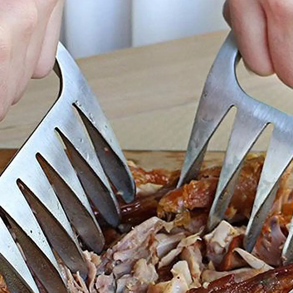 2 шт барбекю мясо коготь Шредер для мяса обработчик медведь металлические элементы барбекю говядины измельчитель Тяговая вилка инструмент для приготовления барбекю лапы