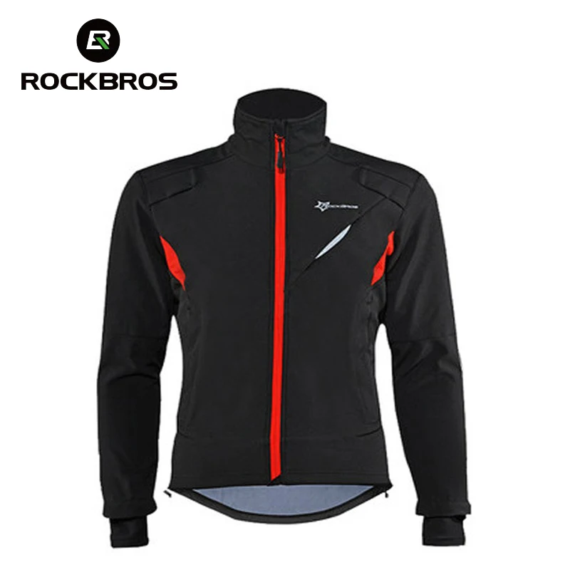 

ROCKBROS Cycling Jacket Winter Windproof Water Repellet Reflective Jacket Warm Mountain Bike Lengthen Cuff Men Women Jacket