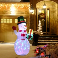 christmas lighted inflatable snowman led light toy decoration dolls led yard prop for household parties ornaments