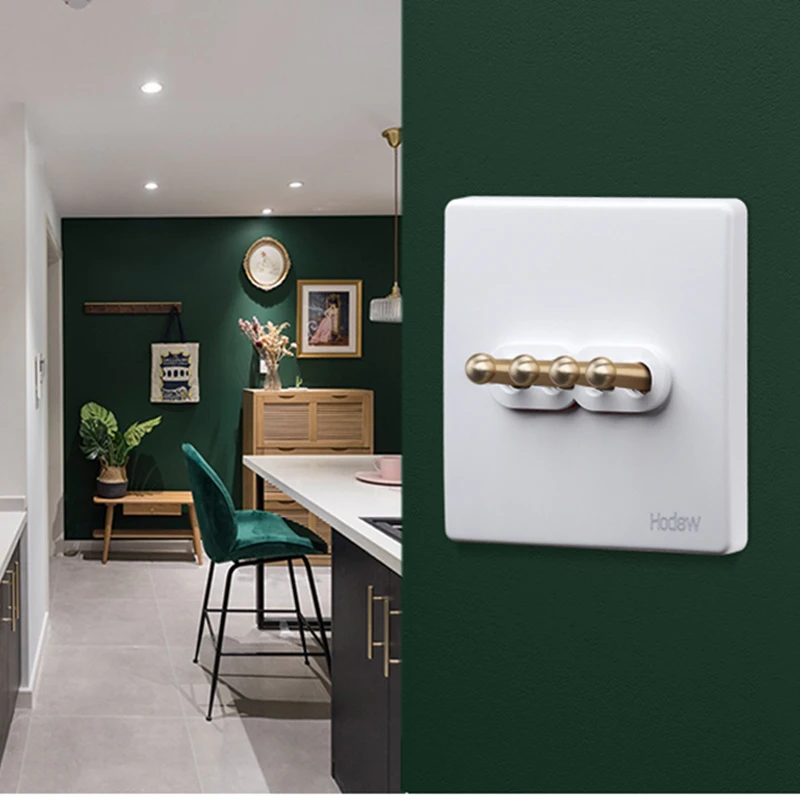 10 шт. Высокое качество 1 4 банды 86 Тип Ретро Белый настенный светильник латунный