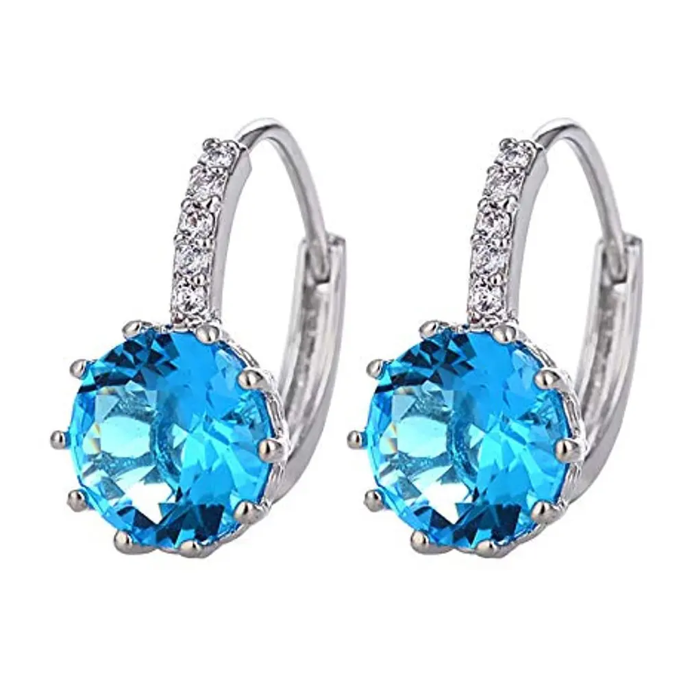 

1 Pair Women Men Stud Earrings Jewelry Shiny Cubic Zirconia Hypoallergenic Valentine Birthday Wedding Gift