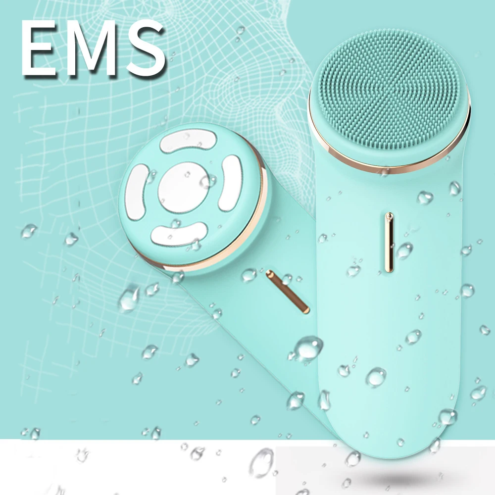 

EMS микро-ток литий-ионный введение лица массажный инструмент Электрический силиконовый Sonic зубная щётка вибрацией в форме чаши глубокая Очи...