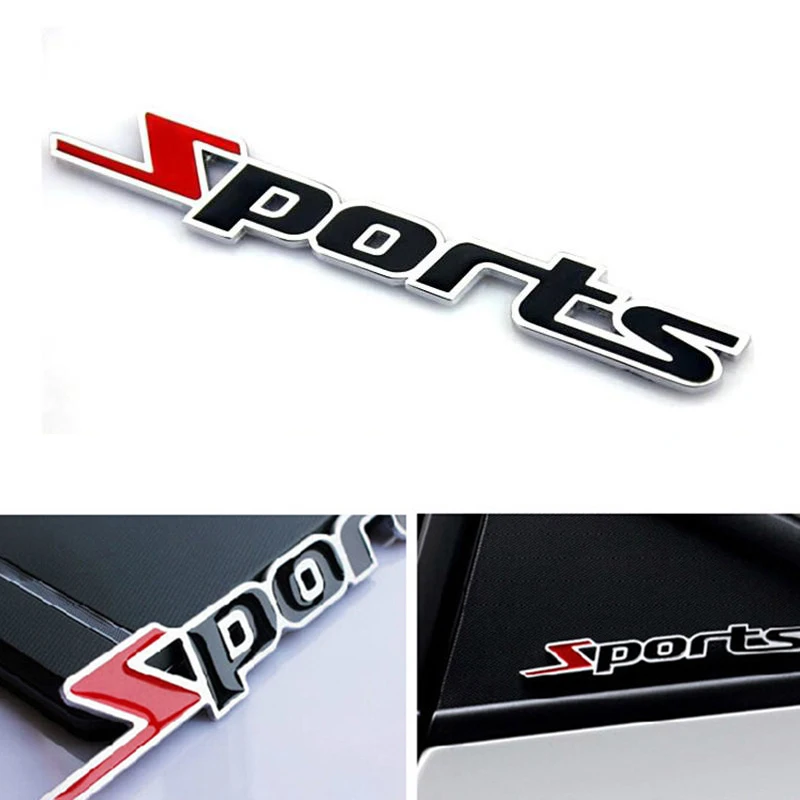 SPORTS Aluminum Alloy Car Metal Car Sticker Sticker Tail Car Sticker sticker sports