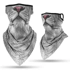 Шарф-повязка унисекс, с 3D-принтом в виде животных