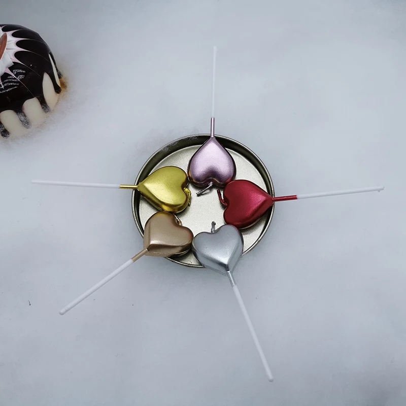 Романтическая пентаграмма свеча на день рождения блестящая краска золотой