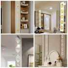 3D наклейки с зеркальным эффектом, 10 шт.компл., геометрический узор, зеркальные наклейки на стену