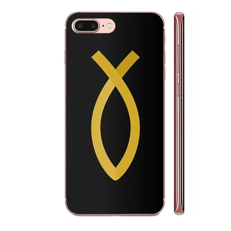 Jesus Christian Fish Логотип Новый для Galaxy Alpha Note 10 Pro A10 A20 A20E A30 A40 A50 A60 A70 A80 A90 M10 M20 M30 M40 |