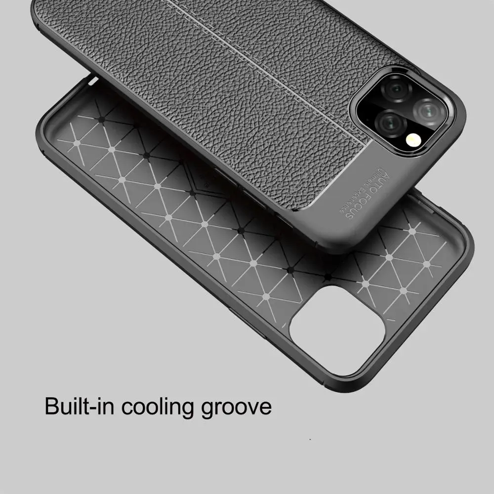 

For iPhone 12 Pro Max Mini Case Leather Texture Silicone Soft Shockproof Cover For iPhone 11 Pro Max XS Max XR X 7 8 6s Plus