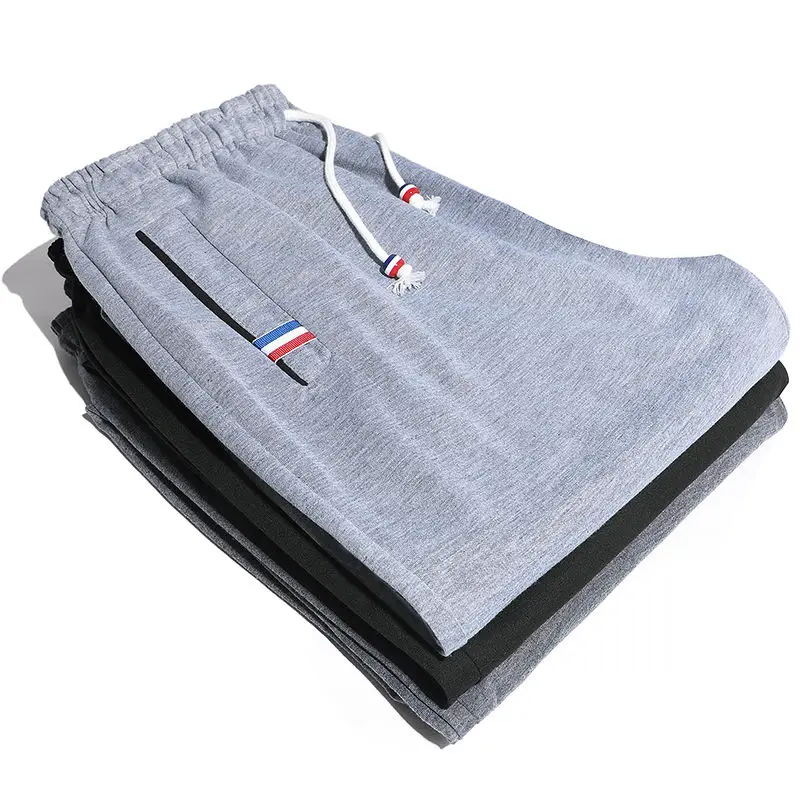 

2021 new sports pants plus size men's jogging sports pants elastic waist sports leisure trousers loose fitness gym clothes black