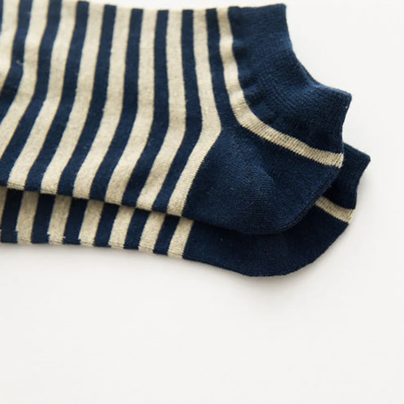 

5pairs Summer Stripe Star Men's Socks Invisible Short Socks Ankle Navy Breathable Funny Socks Men Casual Soft Boat Socks Male