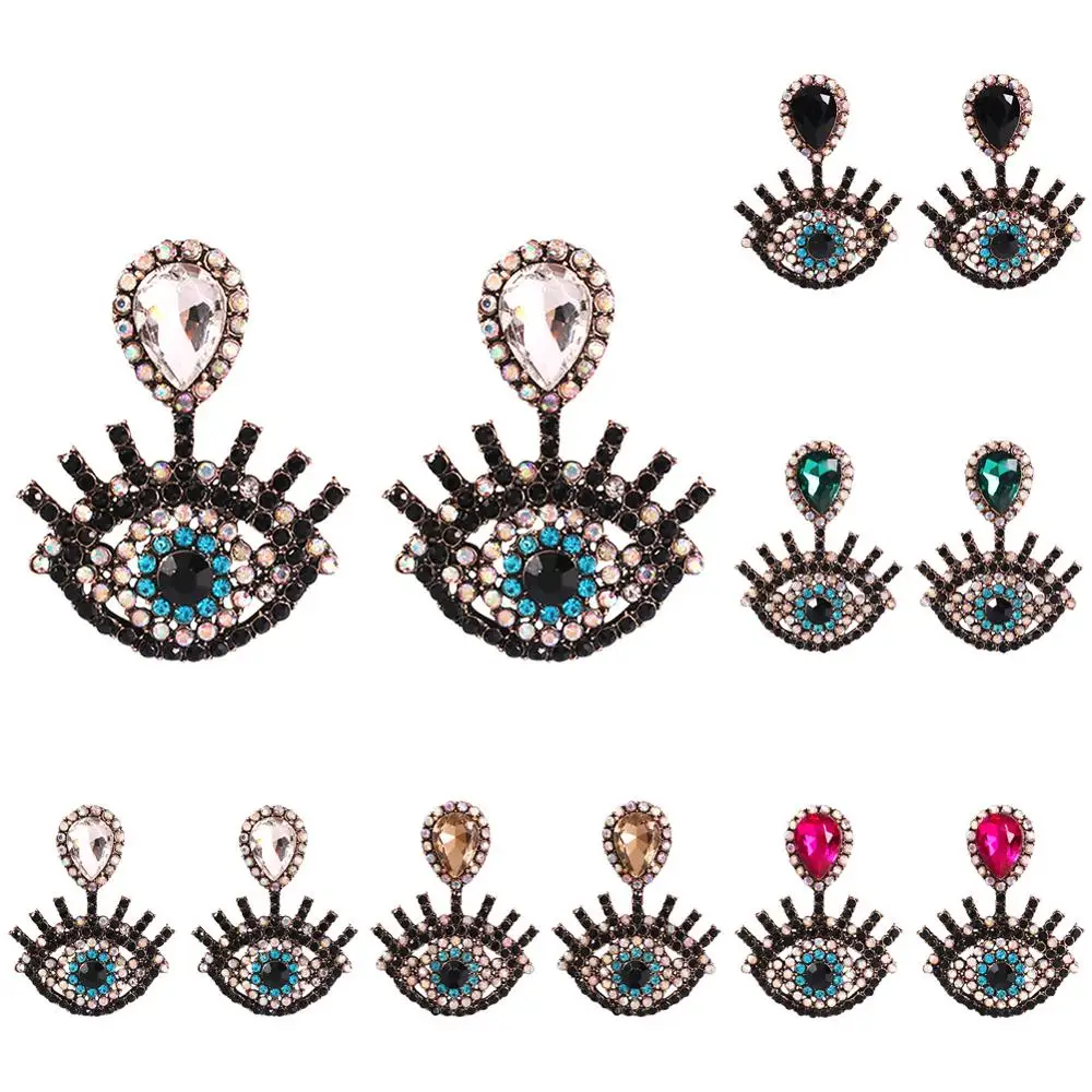 Ретро демон глаз в богемном стиле серьги с кристаллами женские зла выдалбливают