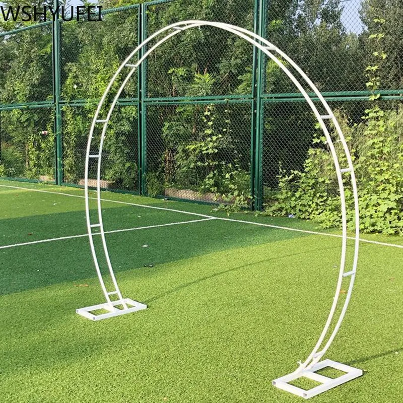 Новый свадебный реквизит фон двойной круг моделирование ряд цветов дверей арка