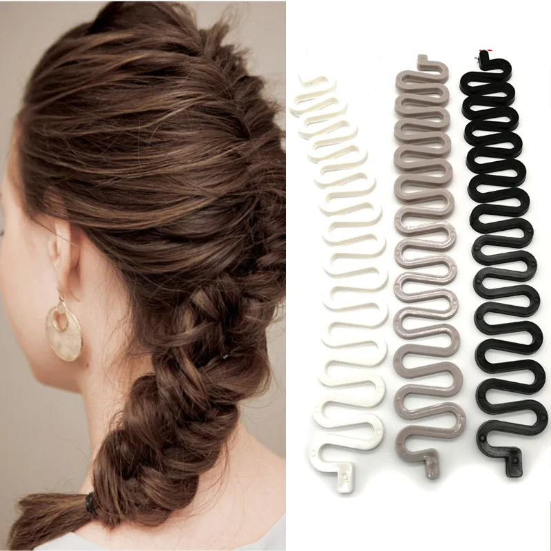 1PC Fish Bond Waves Braider Tool Roller Lady French Hair Braiding Tool Weave Magic Hair Twist Styling Bun Maker