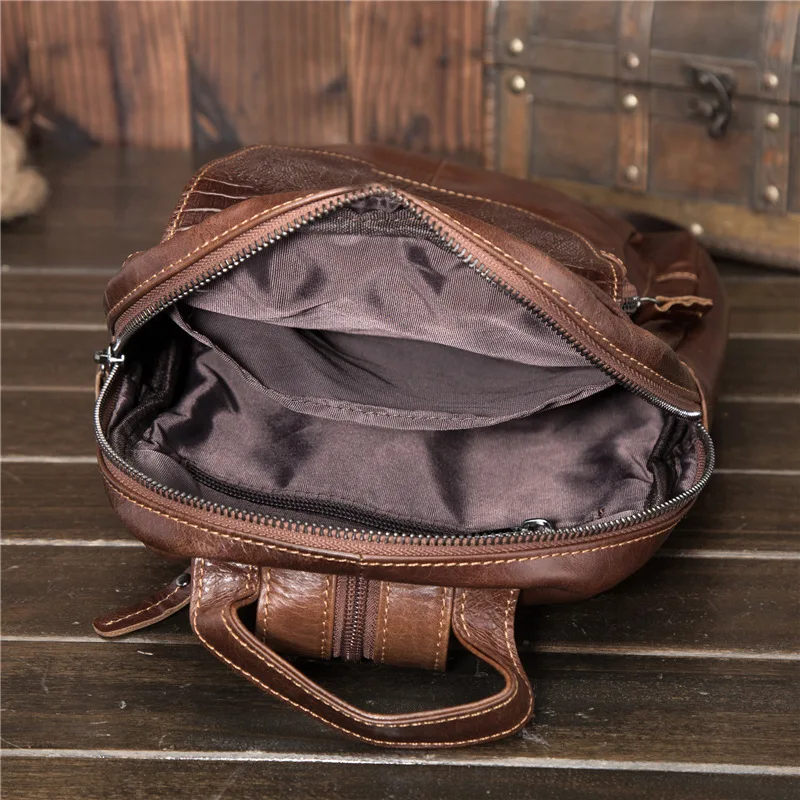 Мужской рюкзак из натуральной кожи с узором под кожу крокодила | Багаж и сумки