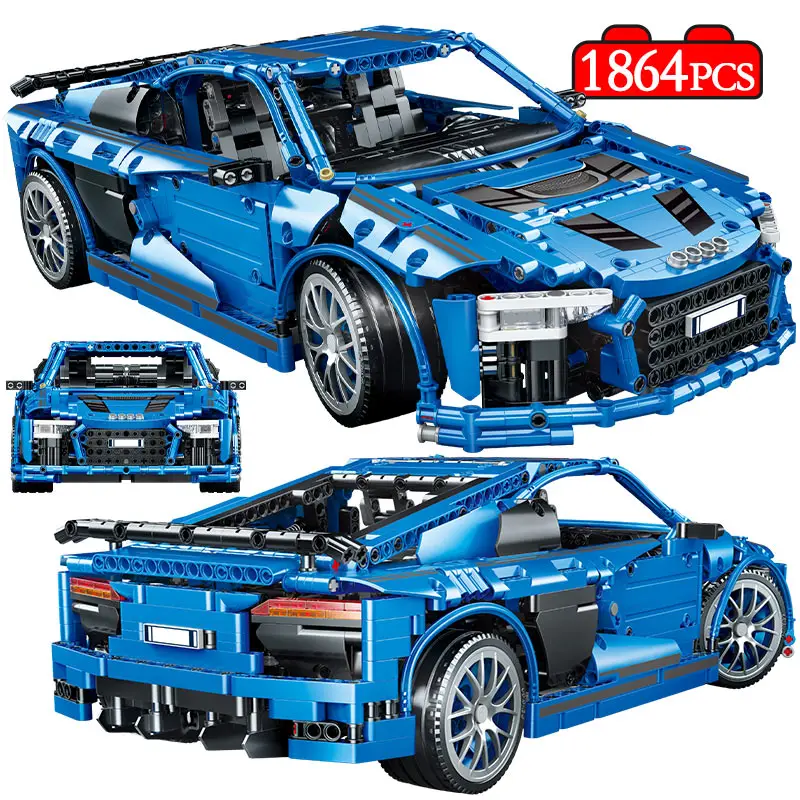 

Высокотехнологичный механический гоночный автомобиль MOC в масштабе 1:10, строительные блоки, мини-конструктор со стразами для внедорожника, ...