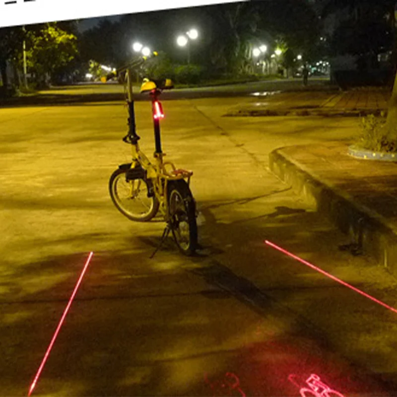 2 Laser+5 Led Rear Bike Bicycle Tail Light Beam Safety Warning Red Lamp Cycling Taillight Mtb Road Au4 | Спорт и развлечения