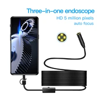 an100 endoscope camera 14mm 11mm 3 in 1 micro usb type c inspection borescope camera ip67 waterproof for android pc