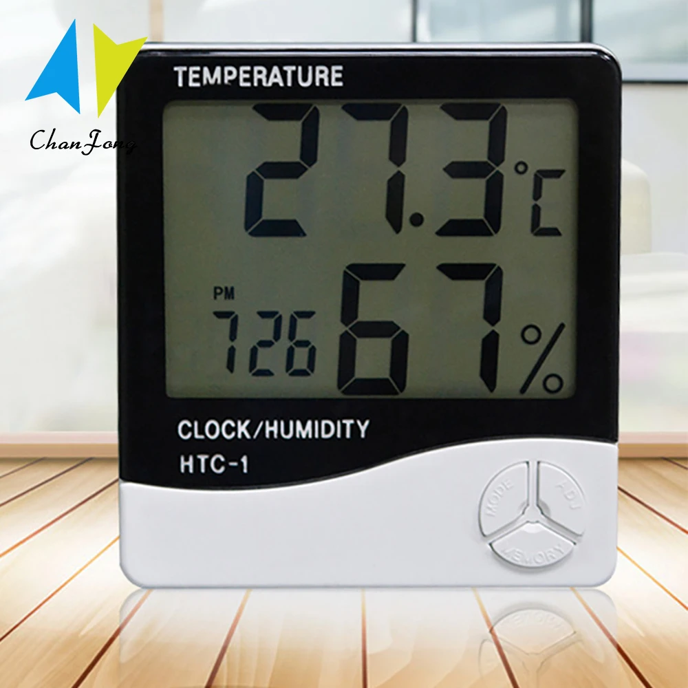Электронный цифровой измеритель температуры и влажности ChanFong с ЖК-дисплеем HTC-1