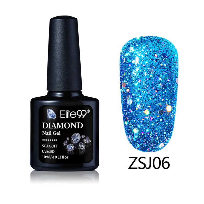 ZSJ06 Elite99 термальный ультратонкий блеск 3 цвета личная гигиена меняющийся цвет Снежинка температурный гель для изменения цвета ногтей - Цвет: ZSJ06
