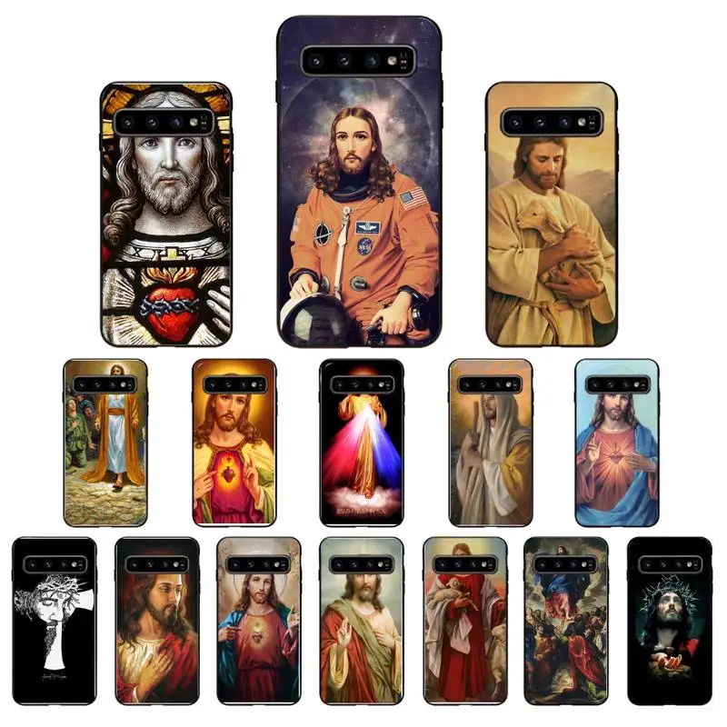 

Jesus Christ God bless you Phone Case For Samsung Galaxy S10E S20 Ultra S10 S21 S7 S8 S9 Plus S21Plus S20FE
