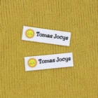 152 шт. этикетки для глажки на заказ, логотип или текст, персонализированный бренд, хлопковые этикетки с принтом, пользовательский дизайн (YT065)