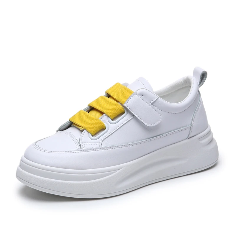 

2019 Spring Summer Women Shoes Platform Multicolor Velcro White Shoes Sneakers Women Tenis Feminino Casual Female Shoes Woman