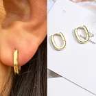 Модные геометрические овальные серьги темперамент Золотой Цвет Эллипс Винтажные серьги-кольца для женщин Свадебная вечеринка подарок ювелирные изделия 2021