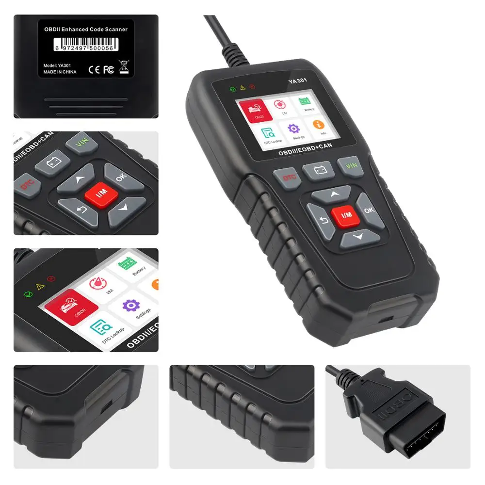 Ediag YA301 OBDII/EOBD Battery test real 16Pin Code Reader graph datastream USB update OBD2 Diagnostic Tool PK CR3001 ELM327 | Автомобили
