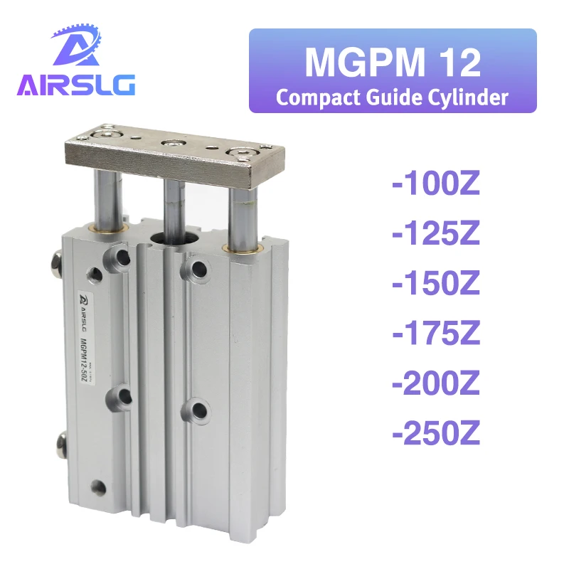 

MGPM MGPM12 -100Z -125Z -150Z -175Z -200Z -250Z Three-axisthin Rod Cylinder Compact guide with Stable pneumatic