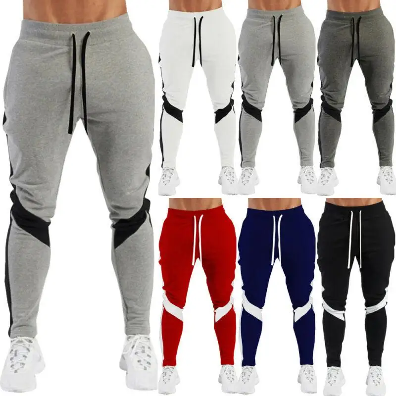 

Men Drawstring Jogger Pants Track Bottom Slim Fit Sports Gym Sweatpants Trousers