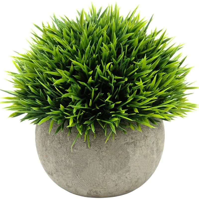 

4 Packs Artificial Mini Potted Plants Plastic Faux Topiary Shrubs Fake Plants for Room Office Desk Decoration