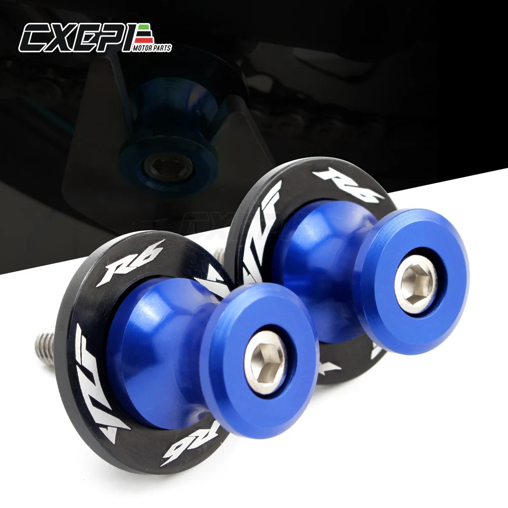 

YZF R6 Motorcycle 6MM CNC Aluminum Swingarm Spools Stand Screws Slider FOR YAMAHA YZF R6 1999 2000 2001 2002 2003 2004-2021 M6