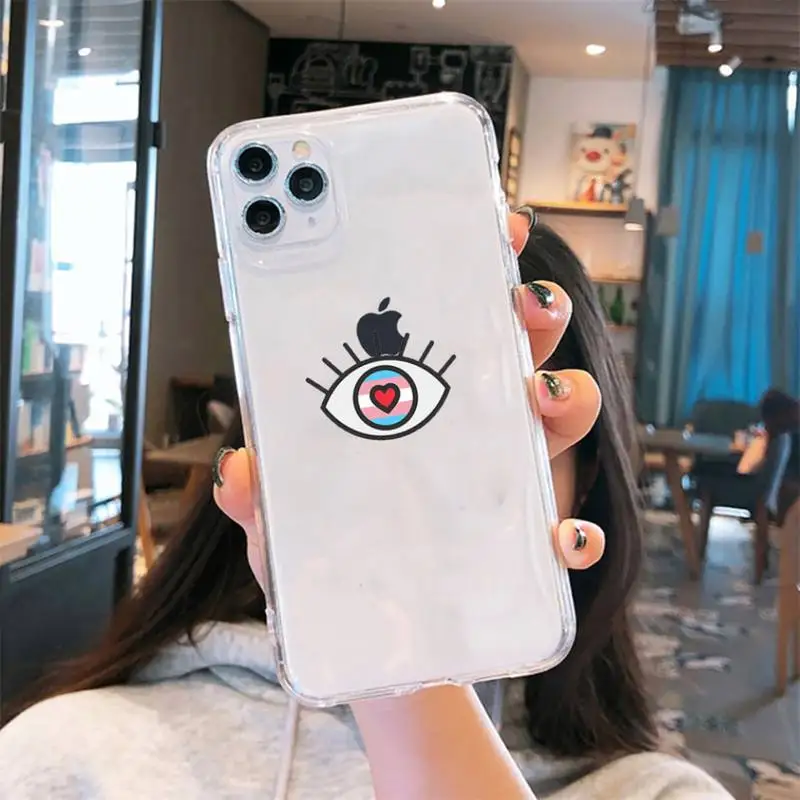 

Evil Eye Third Eye Phone Case Transparent for iPhone 6 7 8 11 12 s mini pro X XS XR MAX Plus cover funda shell