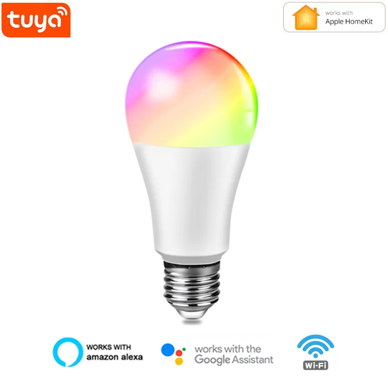 

Умный светильник беспроводной лампой 9W milight Цвет изменение цветная (RGB) Светодиодная лампа Tuya Smart Life APP дистанционного Поддержка Homkeit Siri Alexa ...