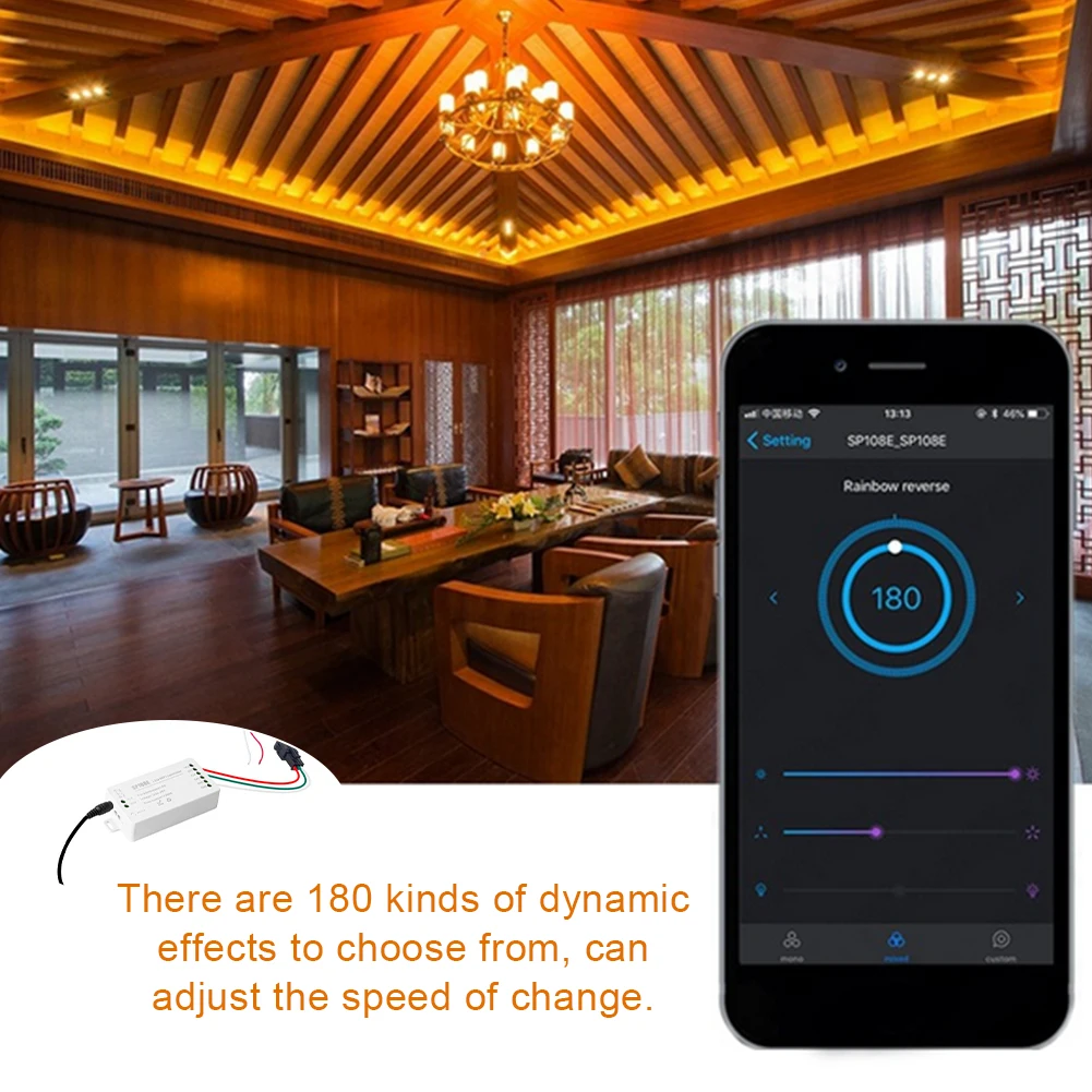 

LED Strip LED WiFi Controller WS2811 WS2812B Led Pixels Strip Remote Controller Bluetooth/WIFI/Music Smart Led Light Controller
