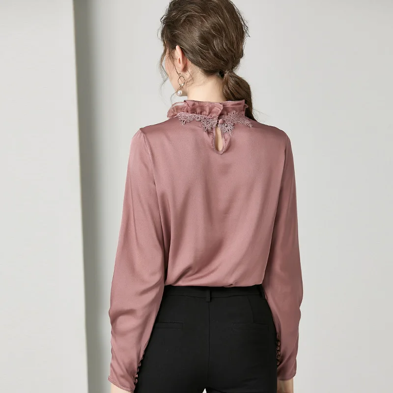 Женская модельная рубашка из натурального шелка дизайнерская английская