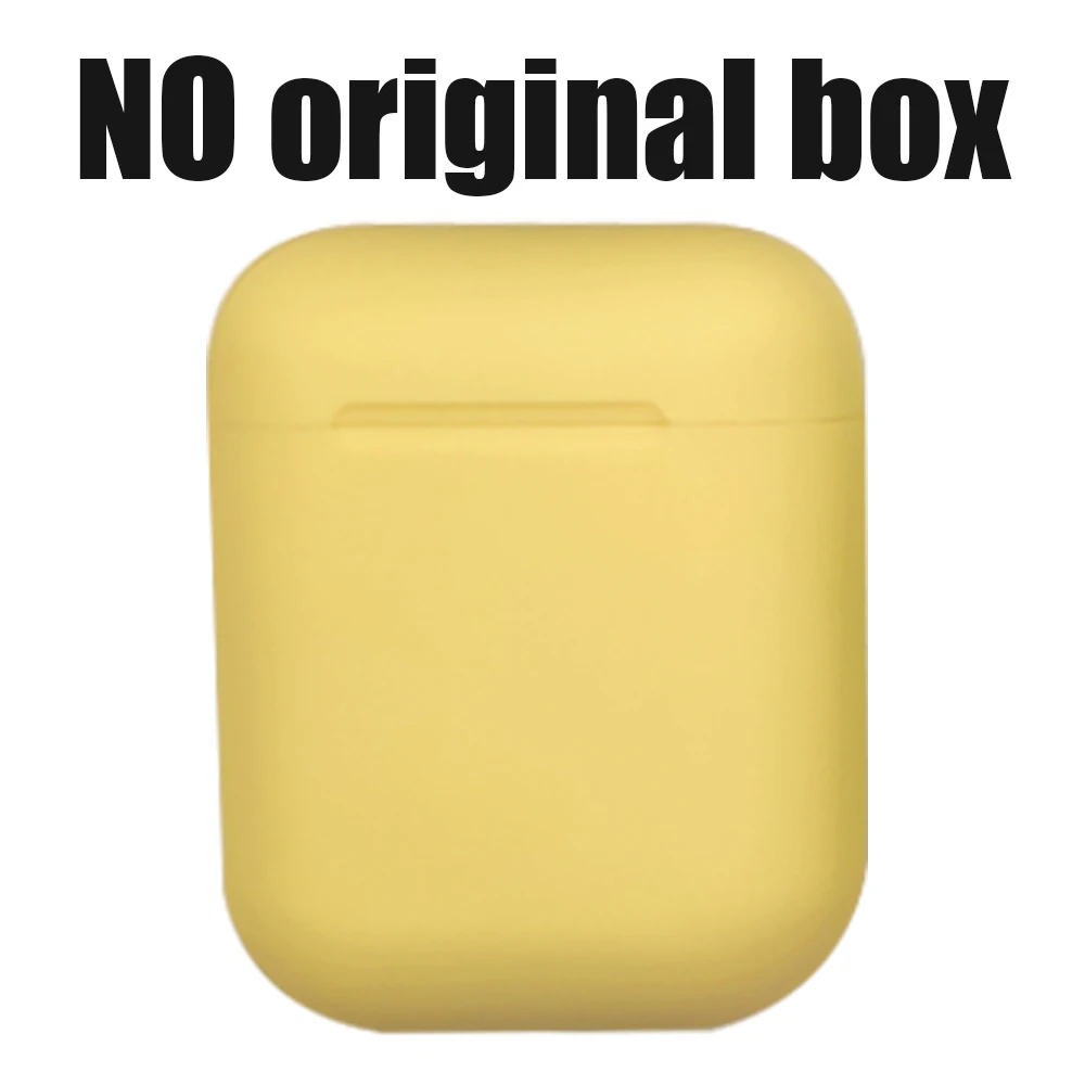 i12 D yellow no box I12 tws оригинальные матовые беспроводные наушники 5,0 bluetooth наушники сенсорные мини-наушники i12tws наушники для мобильных телефонов - Цвет: i12 D yellow no box