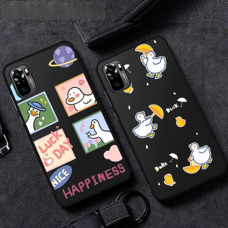 

Cartoon cute duck white creative illustration Phone Case For Huawei P20 P30 P40 Pro honor mate 7a 8a 9x 10i lite