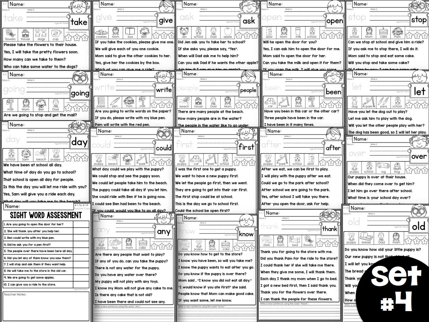 

Sight Words Fluency and Word Work Bundle perfect for Distance Learning PDF Electronic File