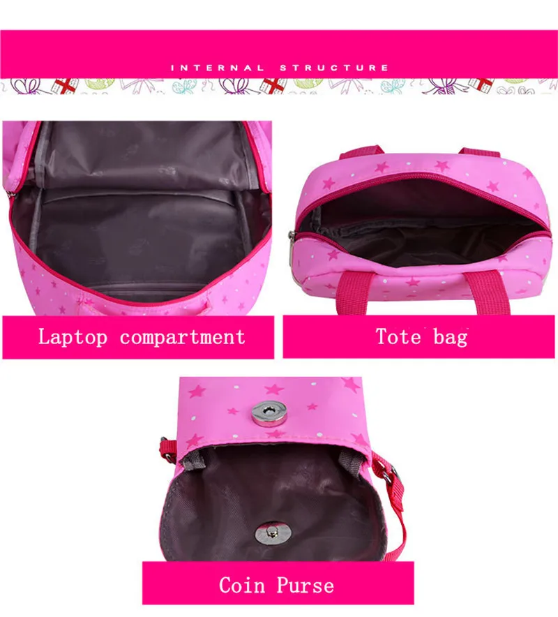 Girl School Bags For Teenagers backpack set women shoulder travel bags 3 Pcs/Set rucksack mochila knapsack
