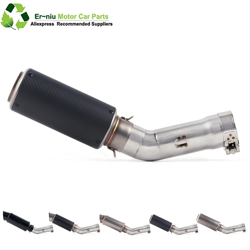 

Motorcycle Full System Muffler Escape Exhaust Middle Link Pipe Accessories Slip On For Yamaha Fazer FZ8 FZ8N FZ800 2010 to 2016