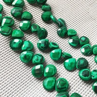 natural stone beads faceted water drop shape loose beads malachite crystal string bead for jewelry making diy bracelet necklace