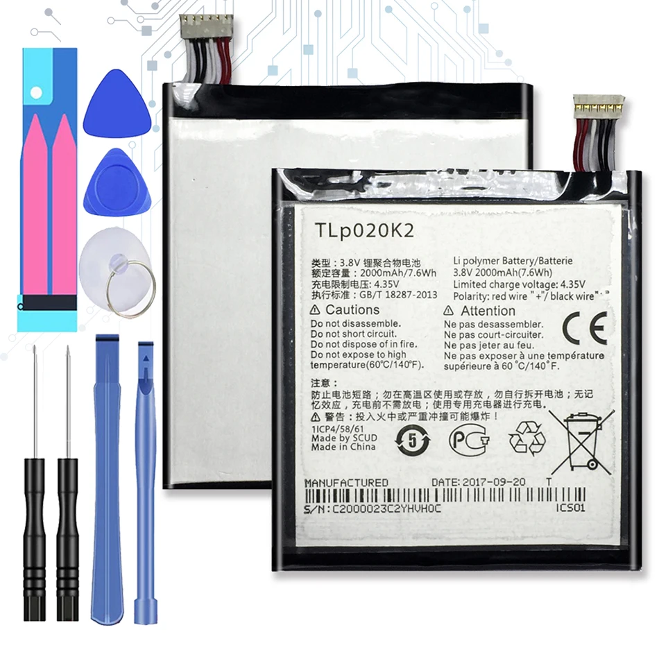 Сменный аккумулятор 2000 мАч для Alcatel One Touch Idol 3 (4 7) 6039 6039H 6039Y 6039K TLP020K2/tlp020kj с Трек