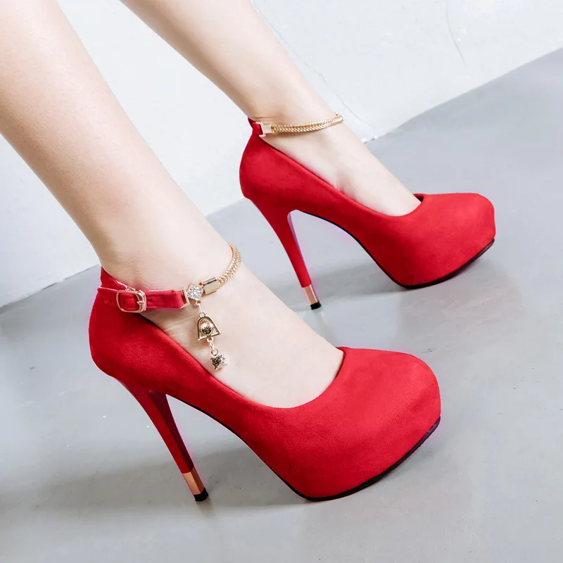 Свадебные туфли на платформе и высоком каблуке женские туфли-лодочки модная