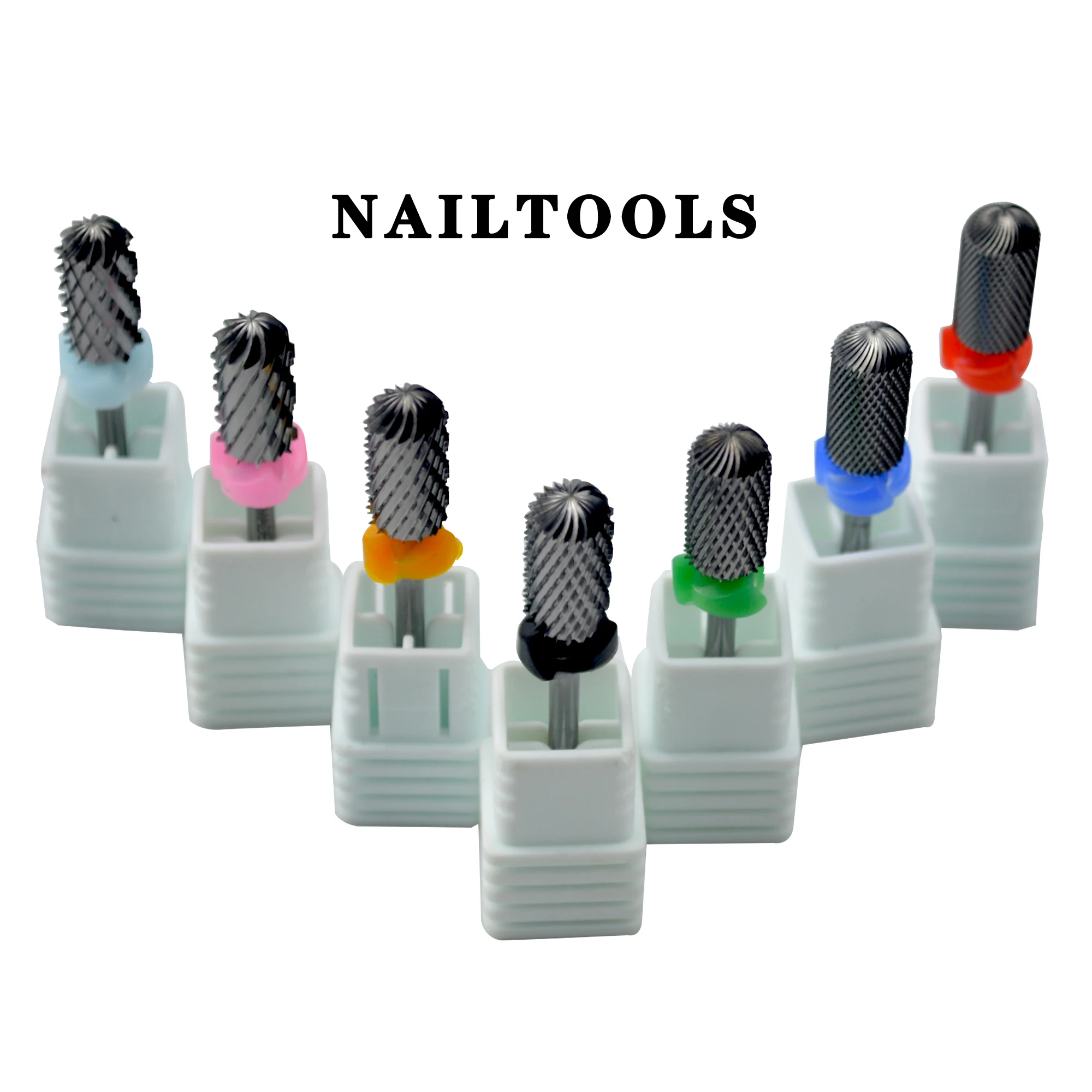 NAILTOOLS 6.6 Original Large Tooth top Barrel Tungsten steel Carbide nail drill bits Burrs manicure pedicure